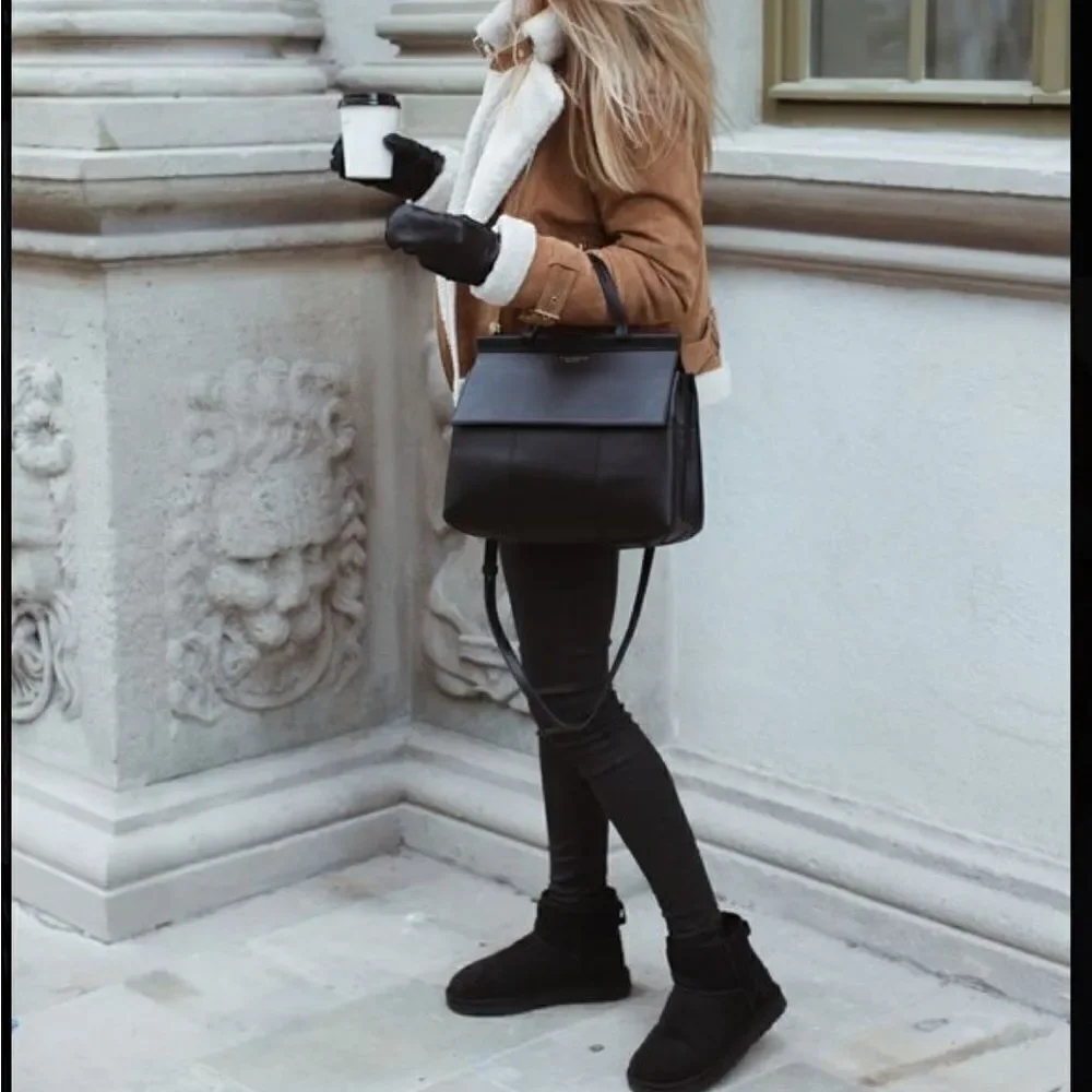 Black platform UGGS